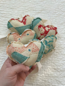 Vintage Quilt Heart Garland